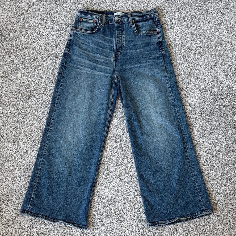 Re/Done Dark Blue Flare Jeans